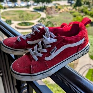 Vans Filmore - Boys Skate Shoe Red Size 2